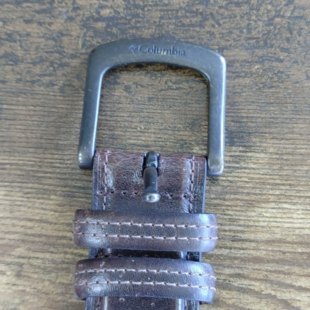 Columbia Mens 32 in. Brown Leather Belt - Picture 4 of 8